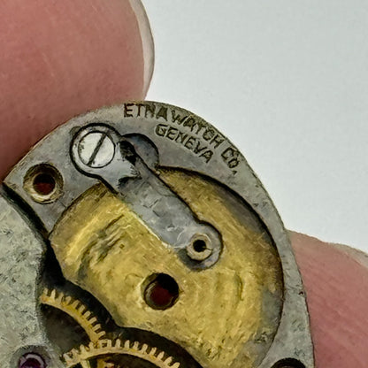 15.2mm Etna Watch Co As 24 A Schild Partial Manual Wind Watch Movement PARTS