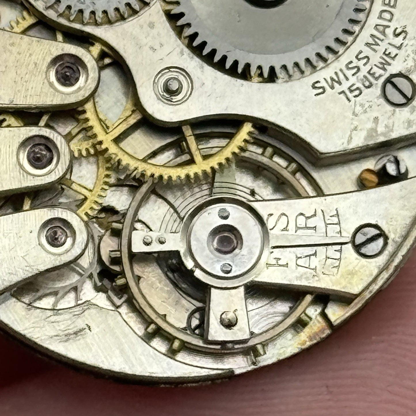 27mm Roamer Balance Ok Men's Meteor Trench Watch Movement Vintage Swiss PARTS