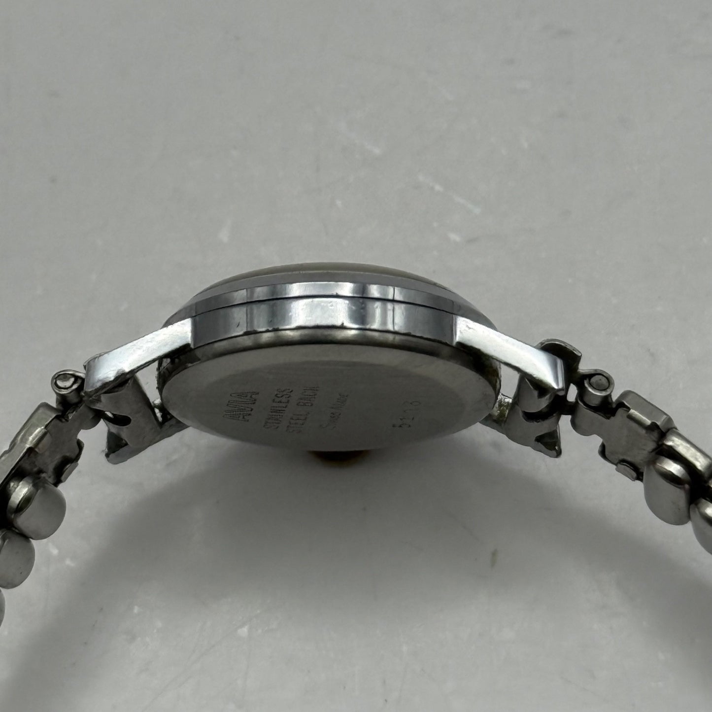 20mm Vintage Ladies Avia 15 Jewels Swiss Stainless Steel Manual Wind Watch PARTS