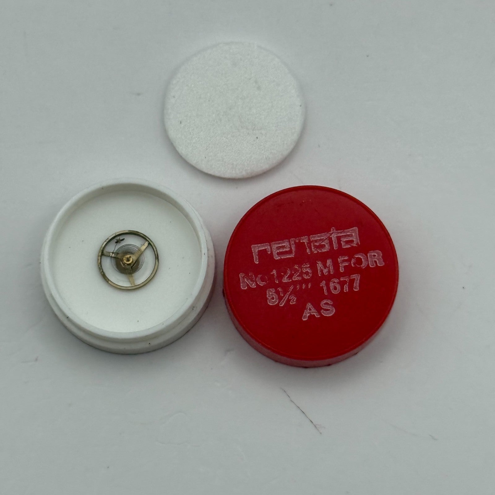 AS 1677 Balance Wheel Complete And Spring 5 1/2’’’ 1225 M Watch Movement Parts