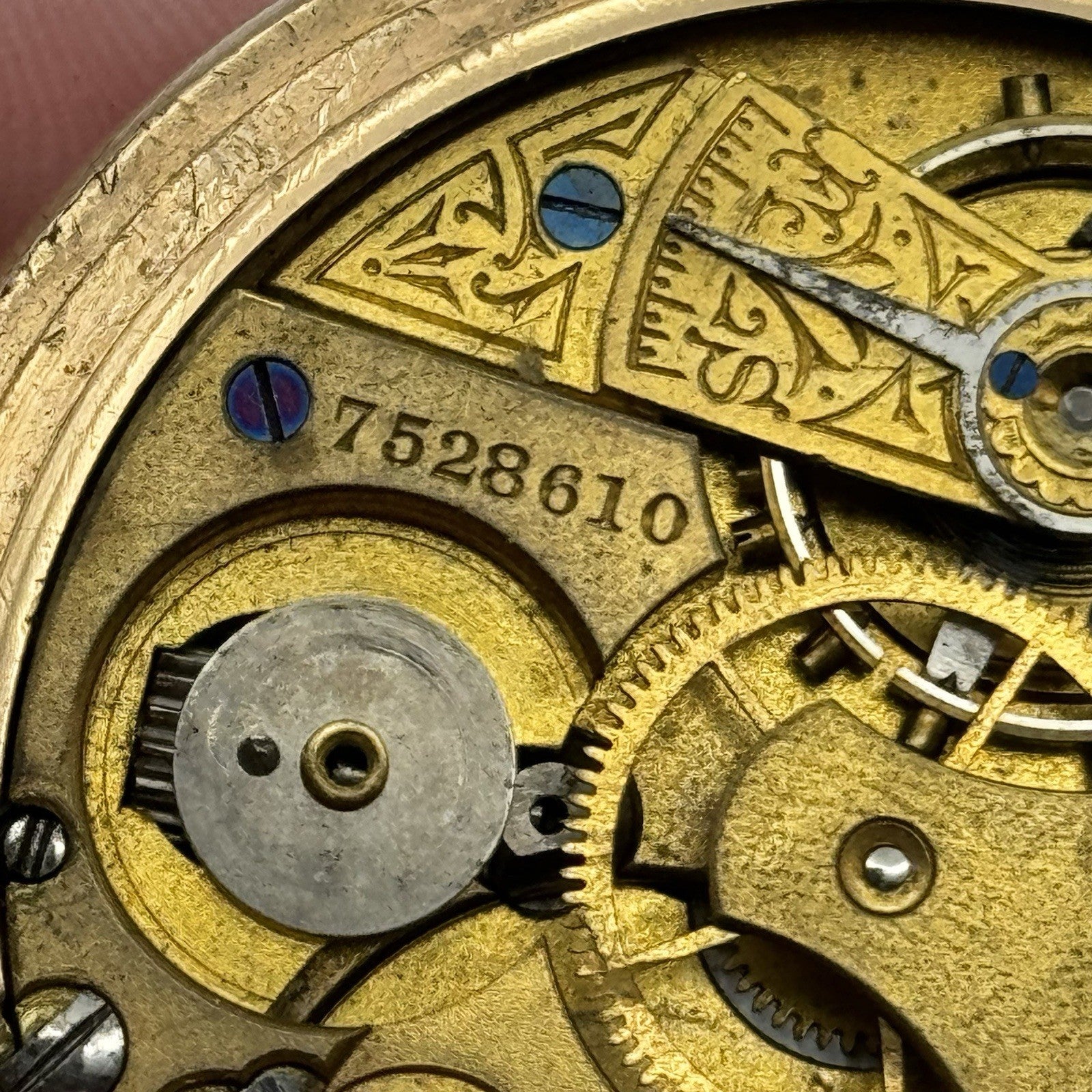 16S Waltham Bond St Model 1888 10ct Gold Plate Open Face Pocket Watch TO RESTORE