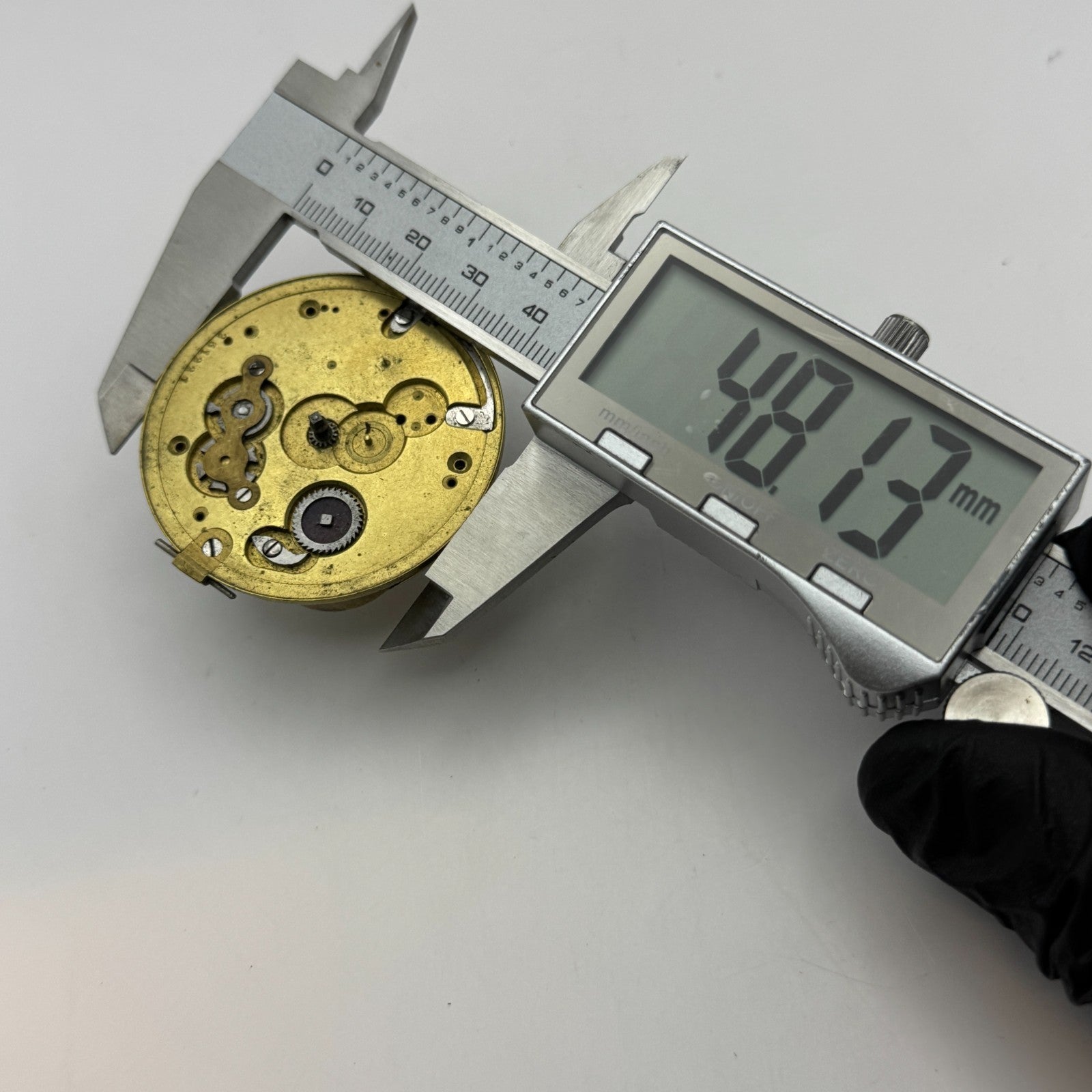 Fusee Pocket Watch Movement Antique English Manchester Parts Repair Spare 48.1mm