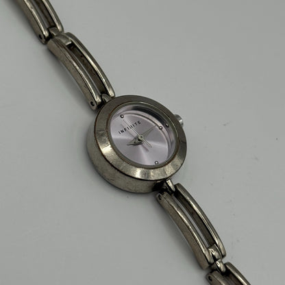 Infinite Ladies Quartz Watch Silver Tone Bracelet Japan Working 20mm 6.75 Inches