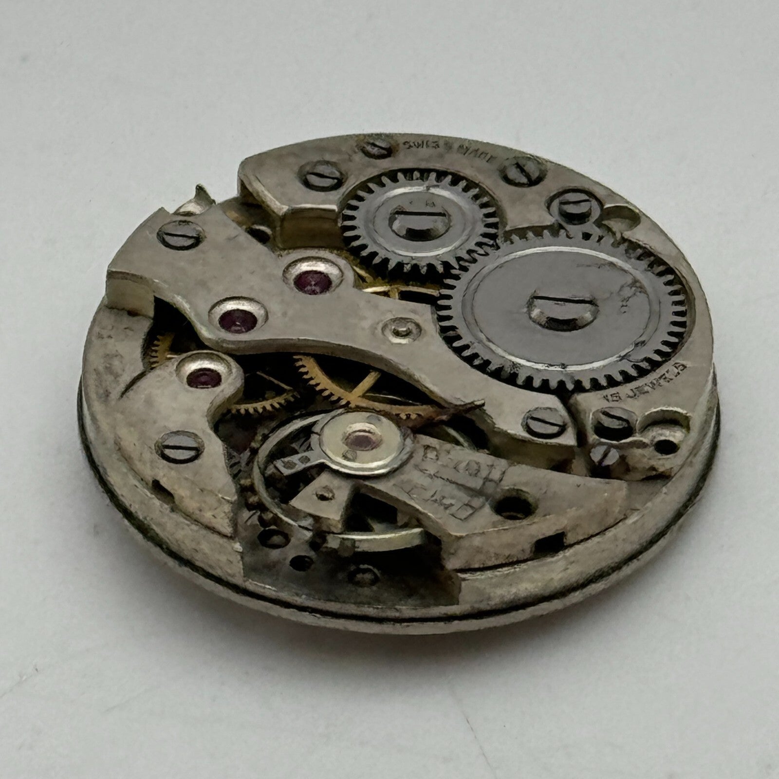 23.6mm FHF 37 Swiss 15 Jewels Manual Wind Watch Movement Vintage PARTS SPARES