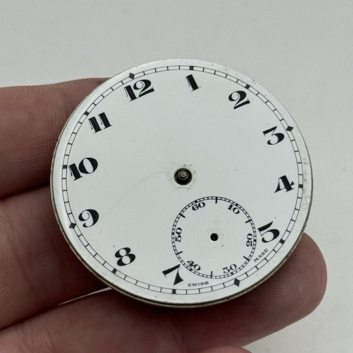 43mm Derrick 15 Jewels Swiss Vintage Hunter Pocket Watch Movement PARTS REPAIR