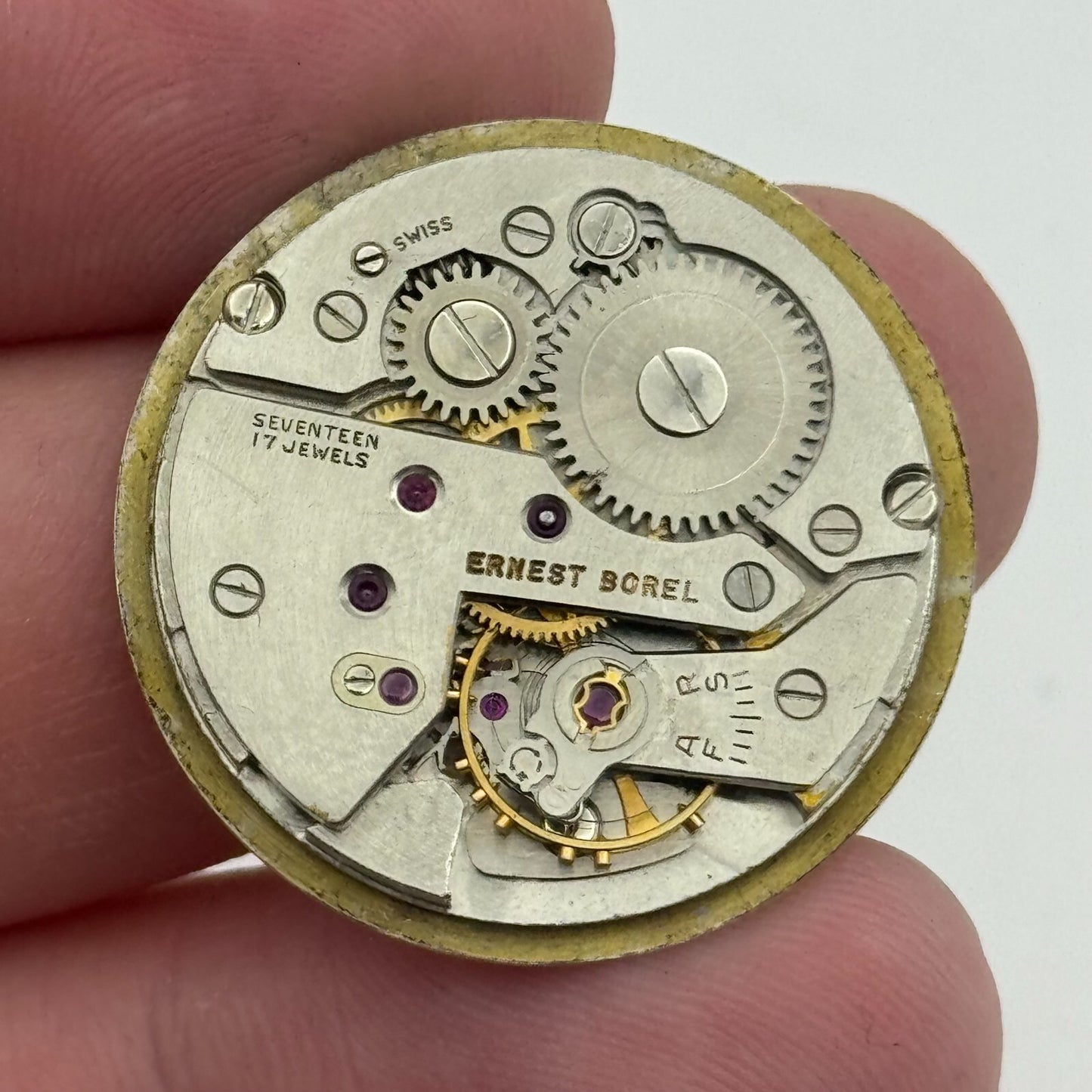 26mm Ernest Borel Incastar Manual Wind 17 Jewels Watch Movement Swiss Made PARTS