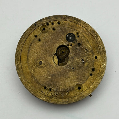 46.8mm Antique Unidentified Key Wound Pocket Watch Movement PARTS REPAIR SPARES