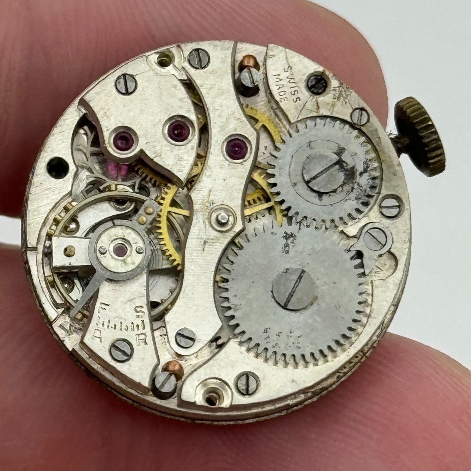 23.6mm Unidentified Sub Seconds Trench Watch Movement Manual Wind PARTS SPARES
