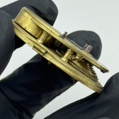 Fusee Pocket Watch Movement Antique English Key Wound Parts Repair Spares 46.7mm