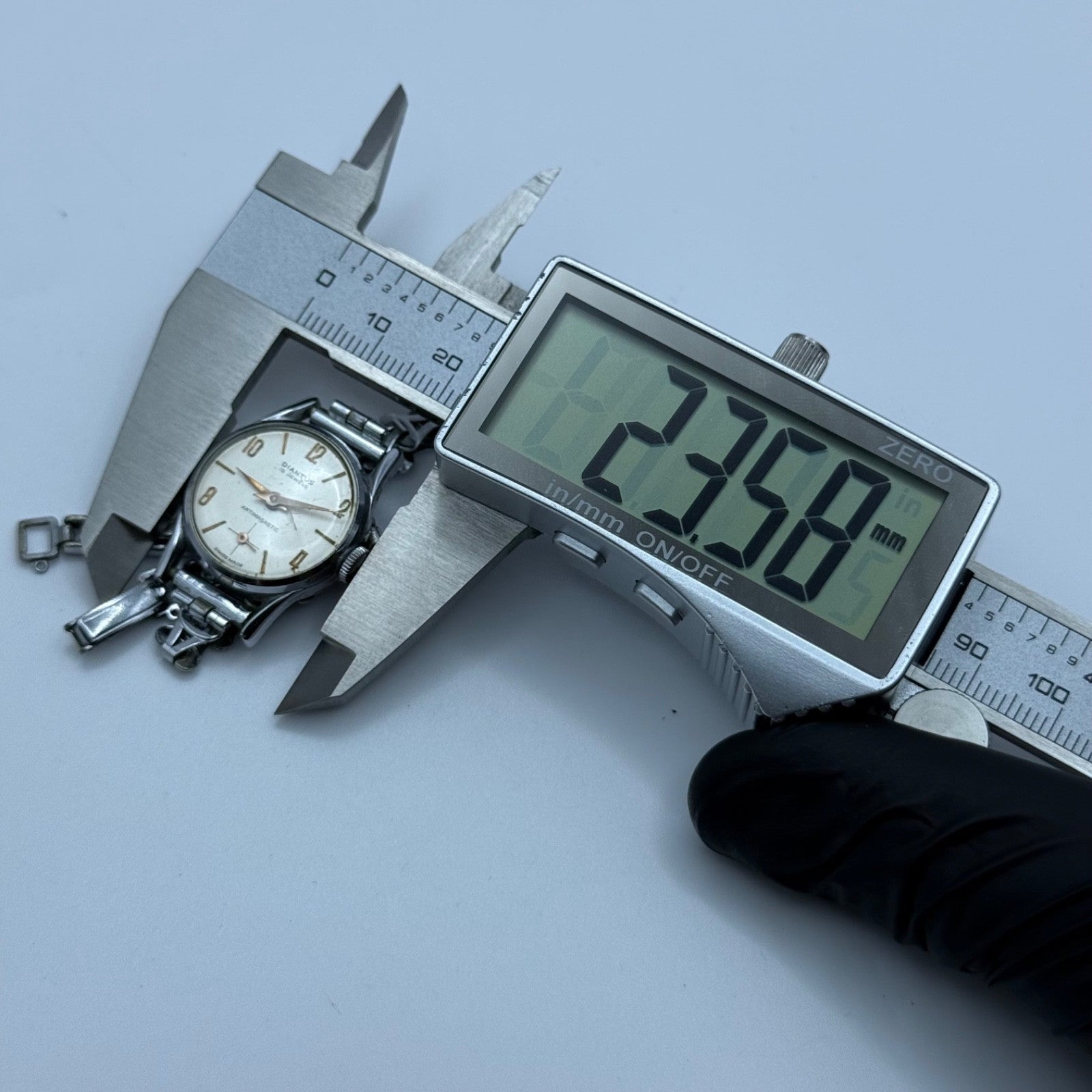 21mm Vintage Diantus 15 Jewels Sub Seconds Swiss Manual Wind Watch PARTS REPAIR