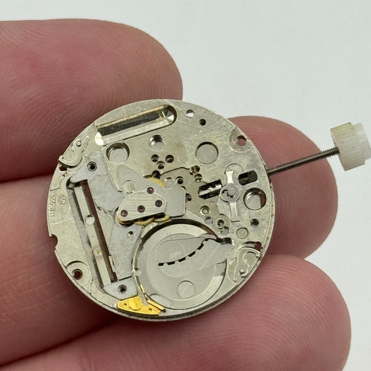 23.8mm ETA 555.411 Swiss 5 Jewels Quartz Partial Watch Movement Vintage PARTS L