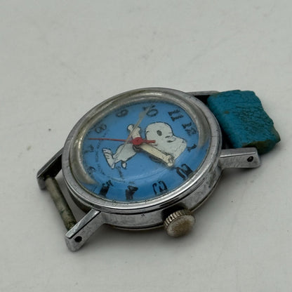 25mm Vintage Blue Timex Snoopy 1958 United Feature Syndicate INC Watch FOR PARTS