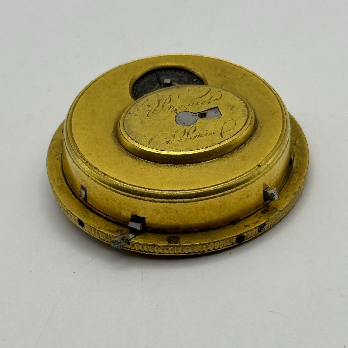 Complication French Pocket Watch Movement Signed A Paris Antique Parts / Repair