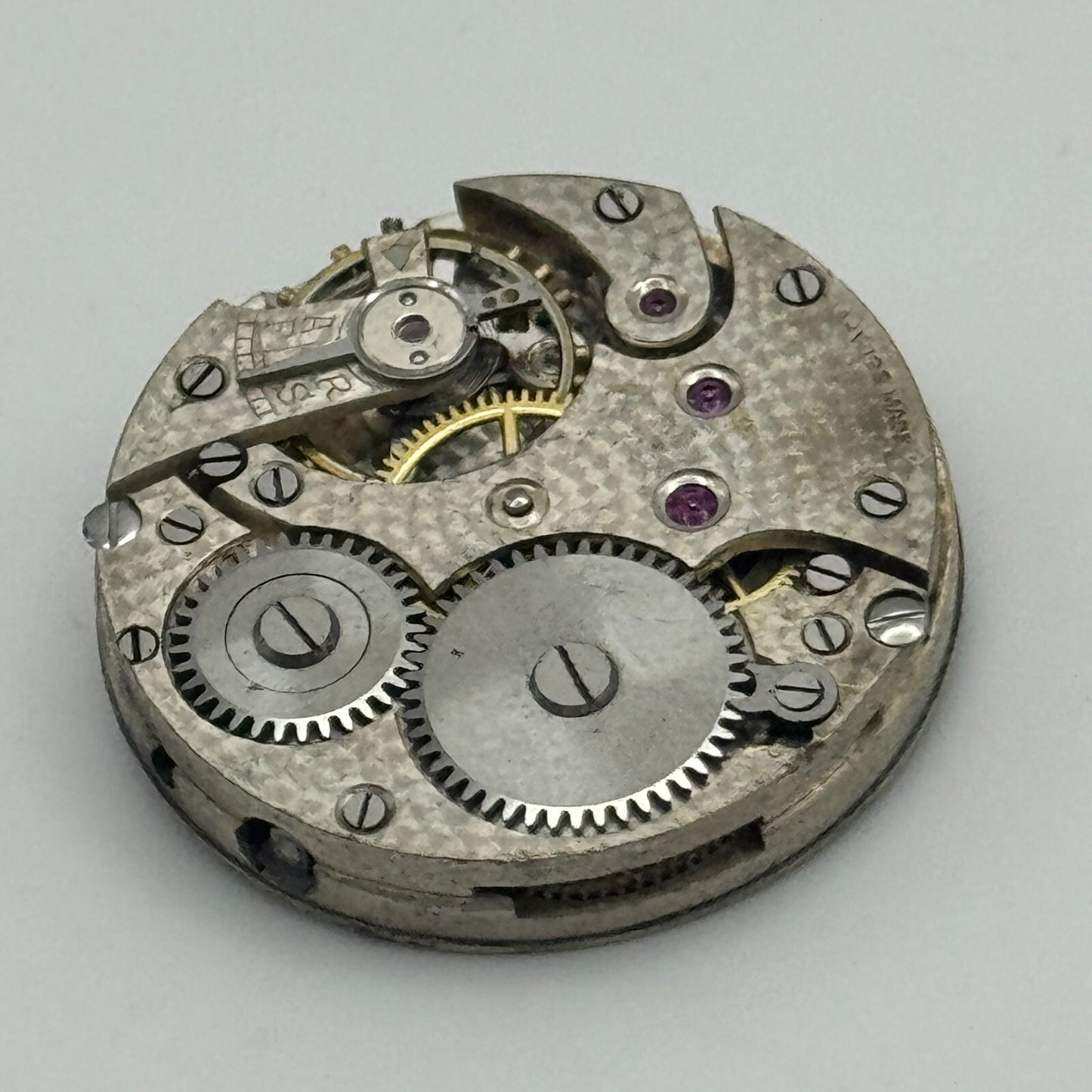 24.8mm Swiss Roman Numerals Trench Watch Movement Dial Manual Wind PARTS SPARES