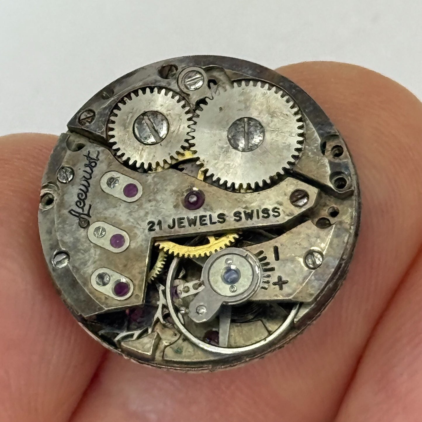 19.5mm Vintage Accurist AS 1156 Swiss Manual Wind Watch Movement PARTS REPAIR