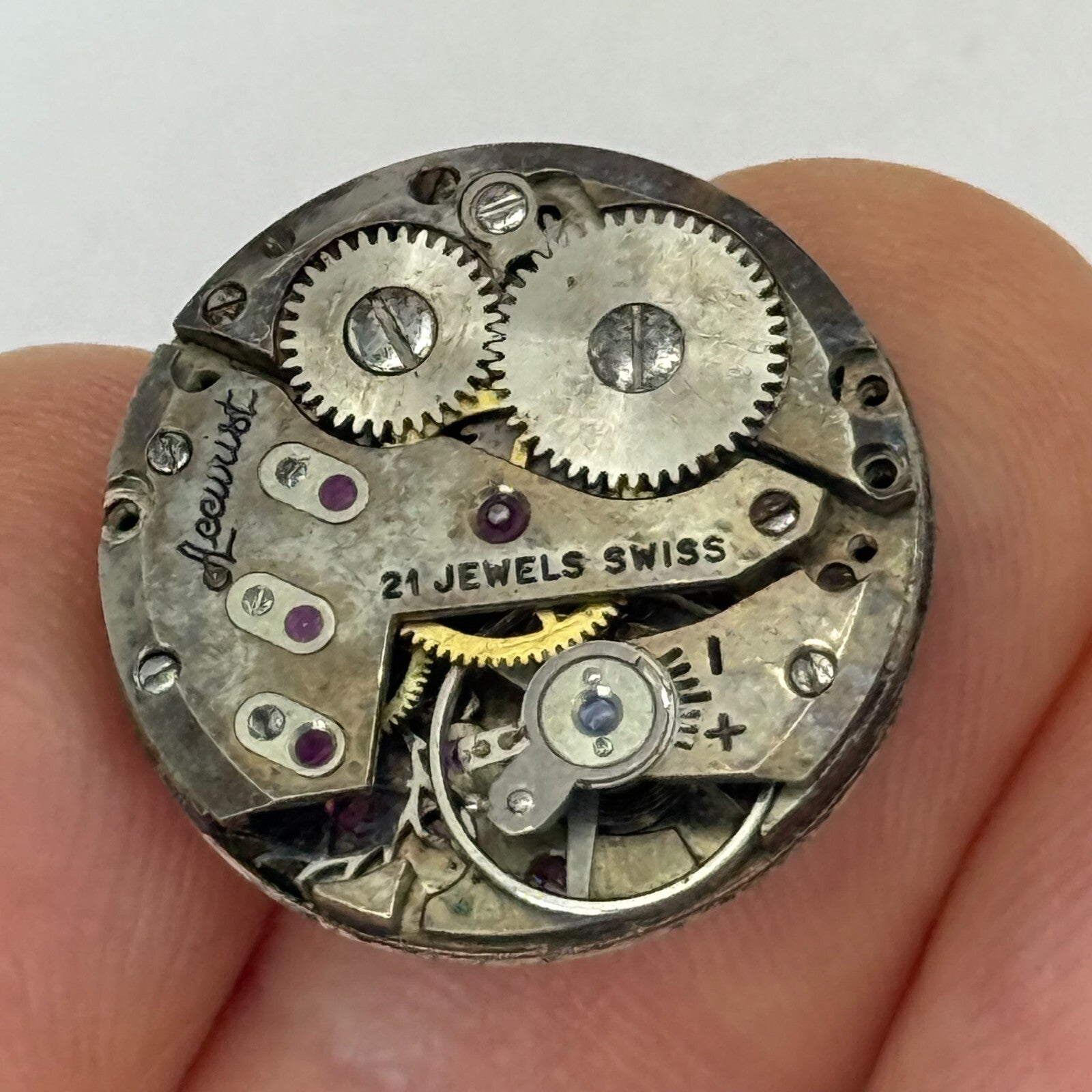 19.5mm Vintage Accurist AS 1156 Swiss Manual Wind Watch Movement PARTS REPAIR