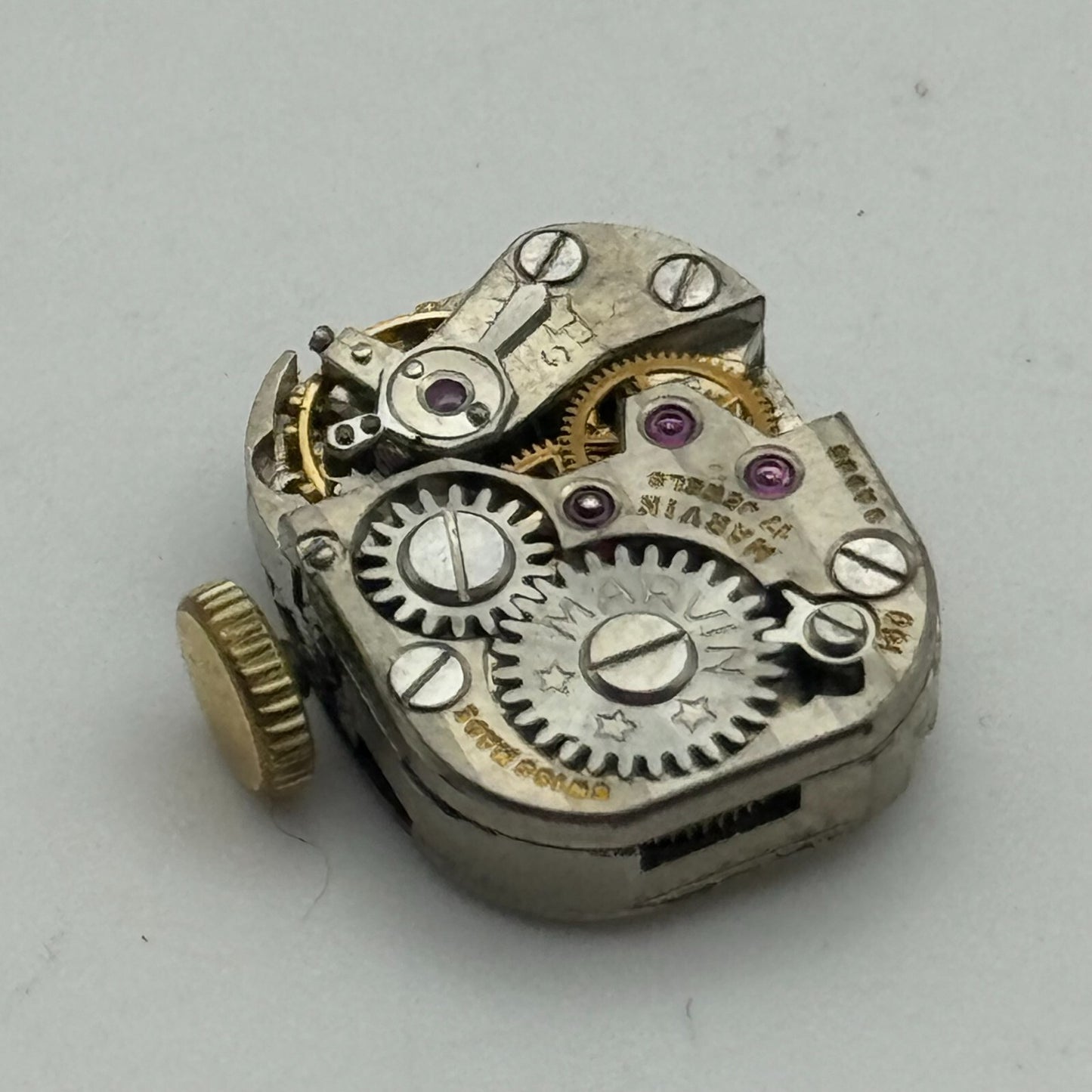 12.1mm Running Marvin Cal 160 Manual Wind 17 Jewels Swiss Watch Movement PARTS