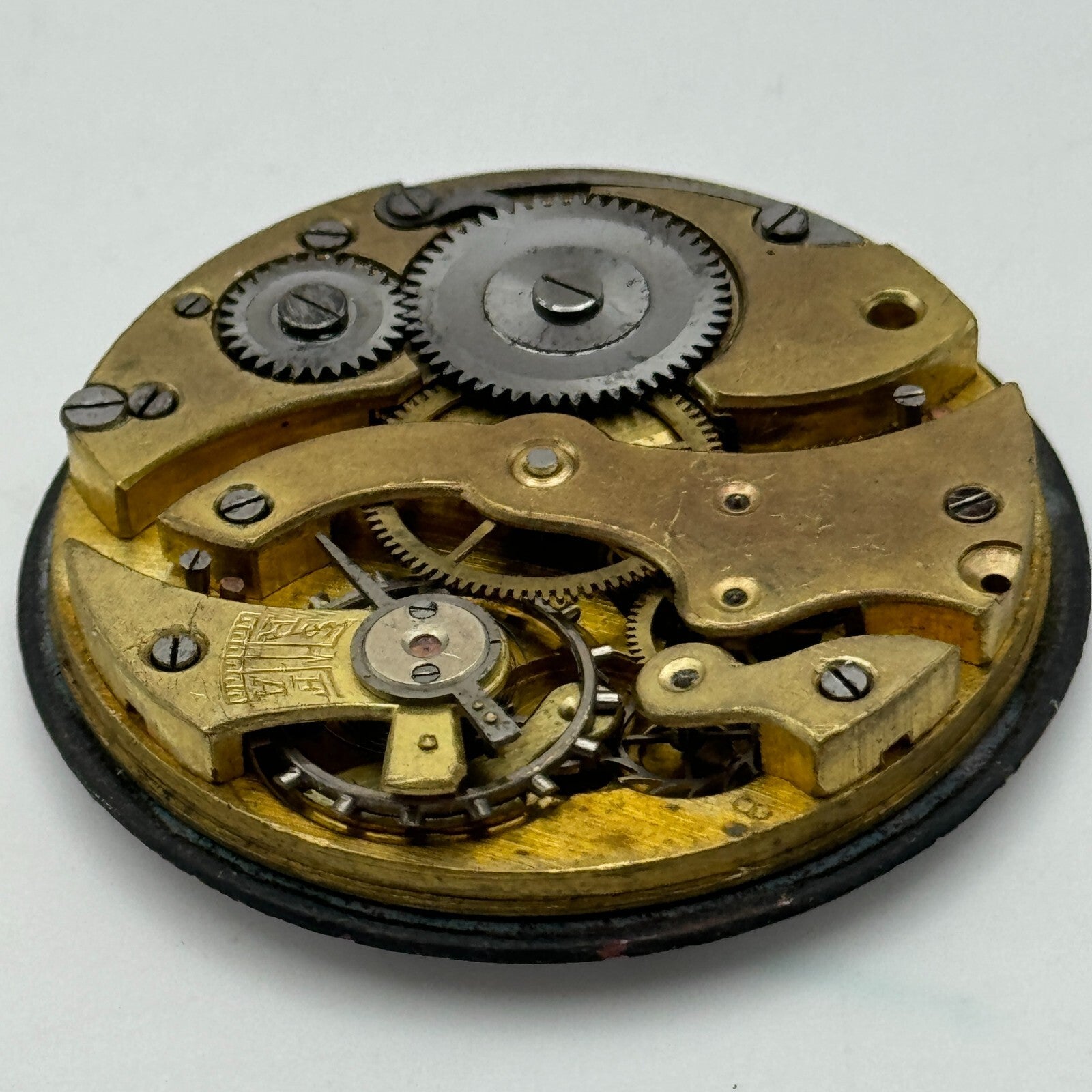 43.2mm Vintage Open Face Sub Seconds Balance Ok Pocket Watch Movement PARTS