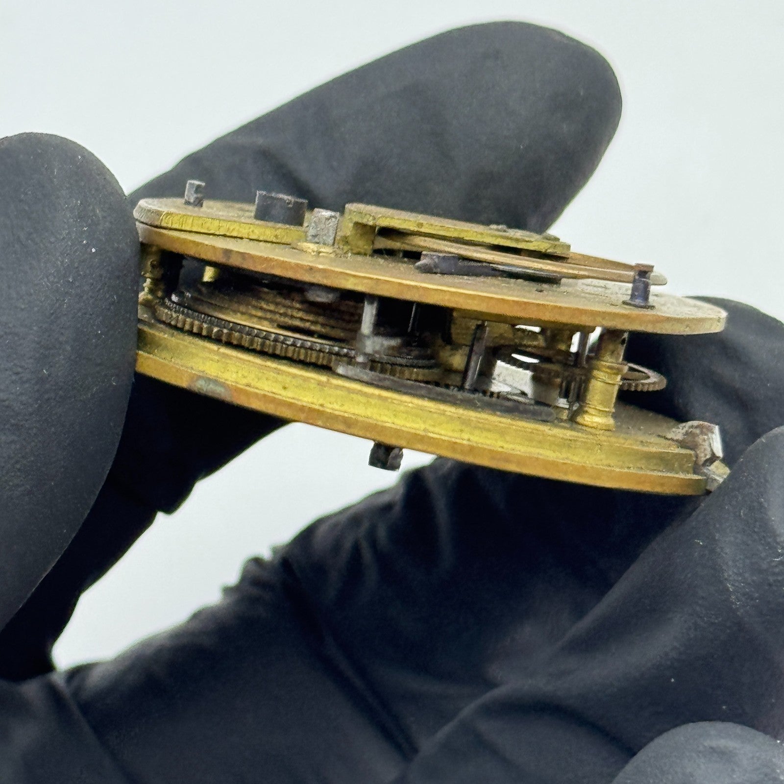 Fusee Pocket Watch Movement Antique English Key Wound Parts Repair Spares 46.4mm