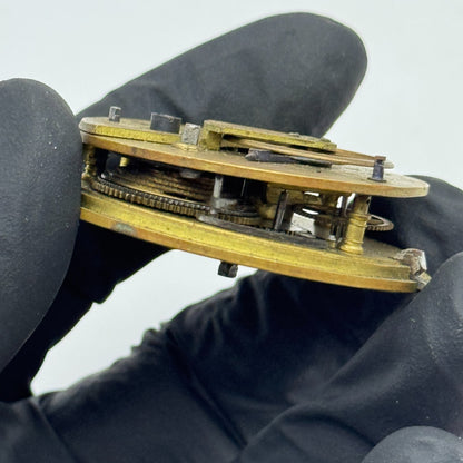 Fusee Pocket Watch Movement Antique English Key Wound Parts Repair Spares 46.4mm