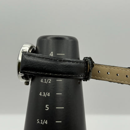 Lowrys Arm Ladies Quartz Watch White Dial Black Strap Japan Working 28mm