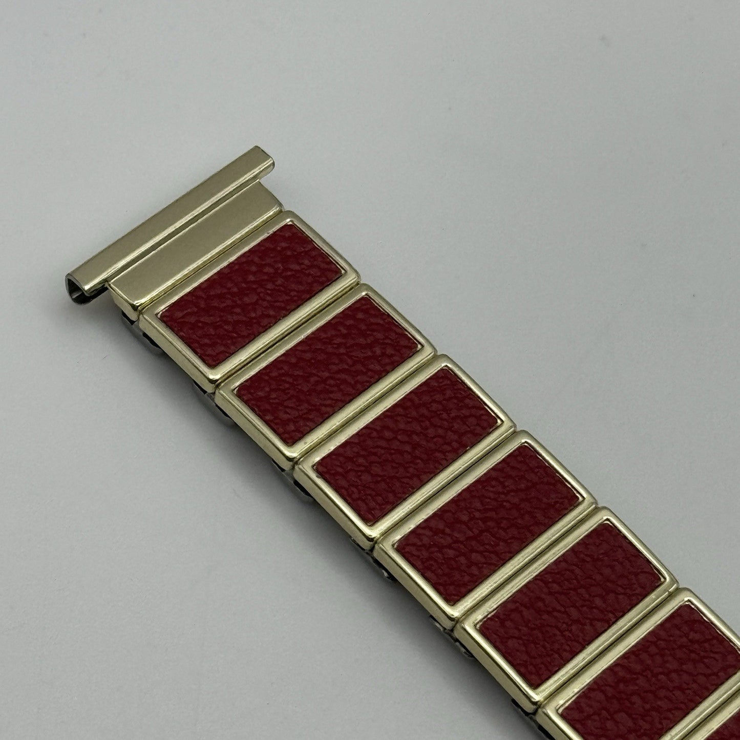 20mm Lug Rowi Fixo Flex Vintage New Old Stock NOS Expandable Strap Red Gold
