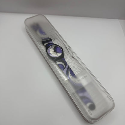 2005 Swatch Jelly in Jelly Purple Mystery SUJB101 Quartz Watch + Box 36mm