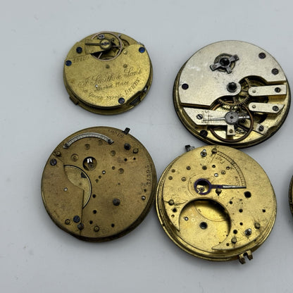 Bundle Mixed Antique / Vintage Pocket Watch Movements Joblot PARTS REPAIR SPARES