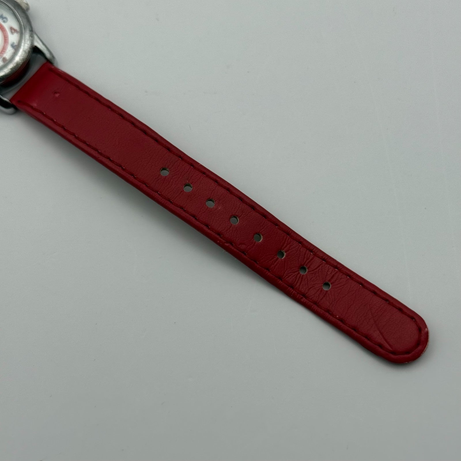 D for Diamond Unisex Kids Time Teacher Quartz Watch Red Strap Japan Working 23mm