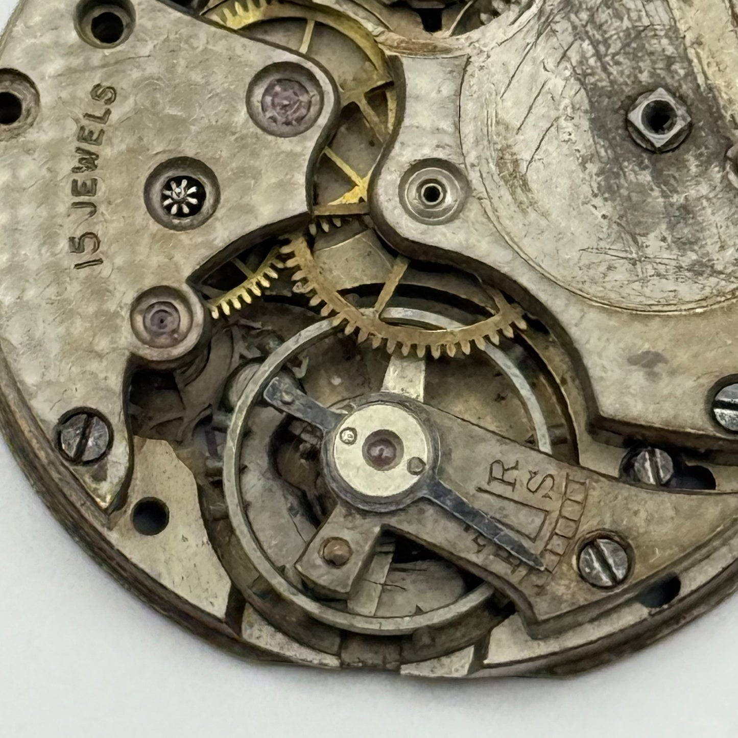 FEF Trench 15 Jewels Watch Movement Manual Wind Vintage Parts Repair 29.5mm