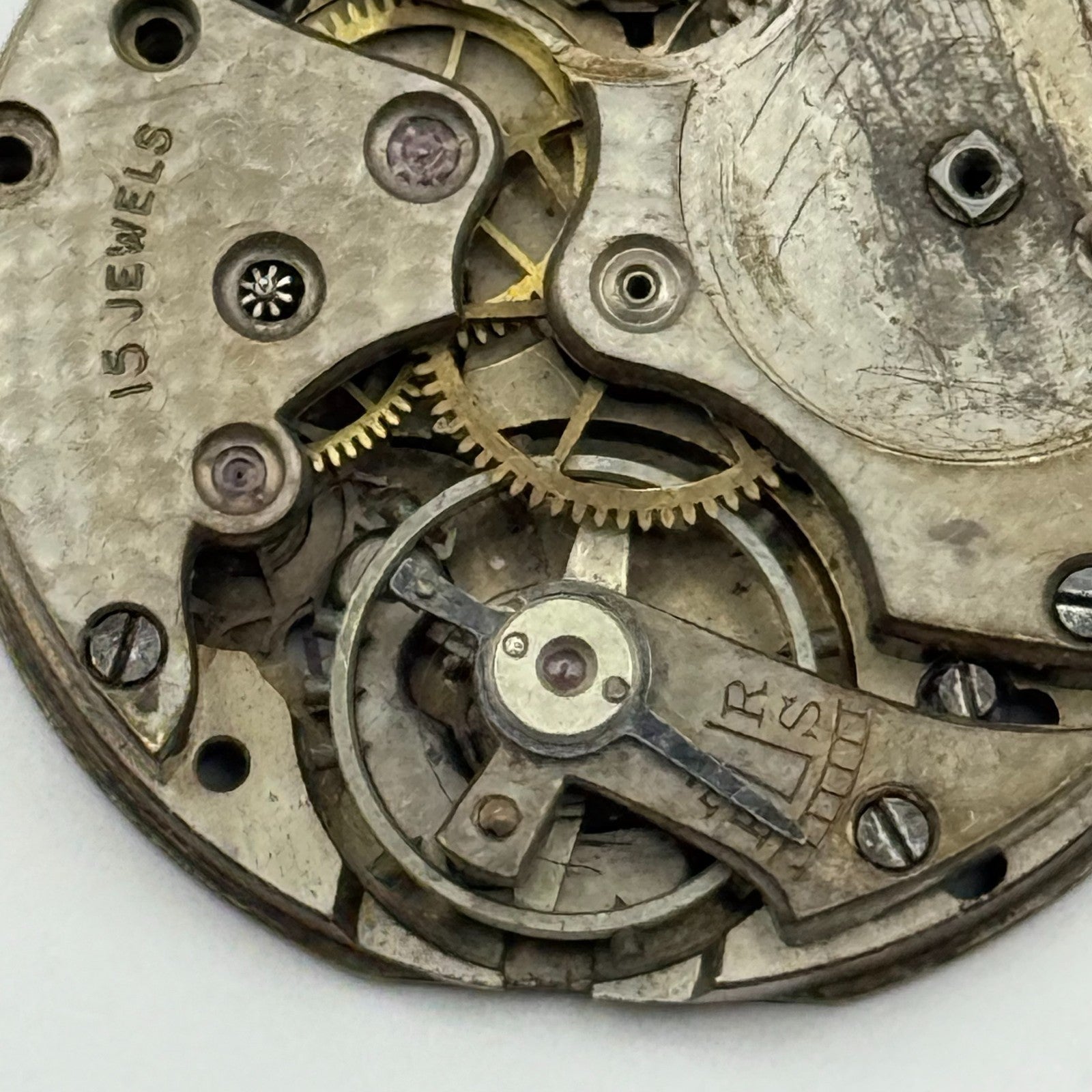 FEF Trench 15 Jewels Watch Movement Manual Wind Vintage Parts Repair 29.5mm