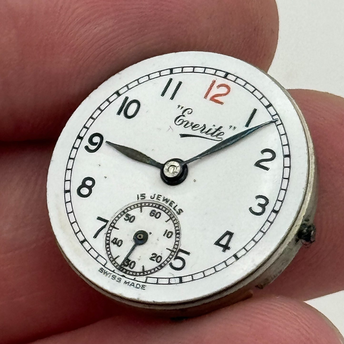 22mm Everite Record 170 Sub Seconds Manual Wind Trench Watch Movement PARTS