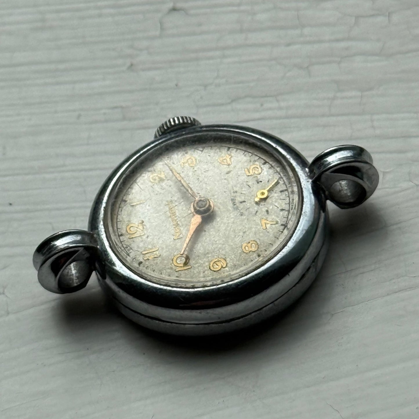 25mm Vintage Newmark 5 Jewels Sub Seconds Manual Wind Watch PARTS / REPAIR