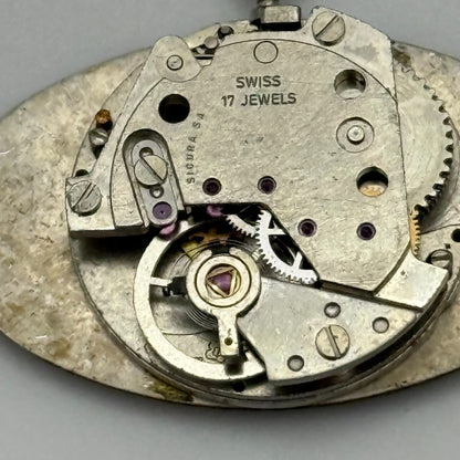 19.6mm Vintage Sicura EB 8467-74 Manual Wind Swiss Watch Movement PARTS REPAIR