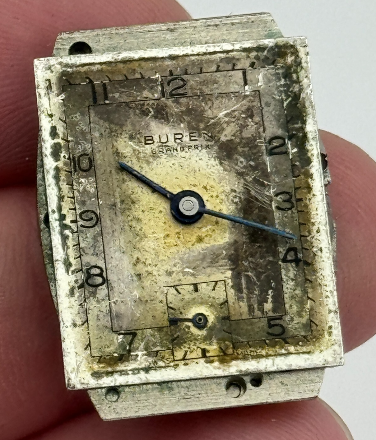 20mm Buren Grand Prix Cal 14 Tank Tonneau Manual Wind Swiss Watch Movement PARTS