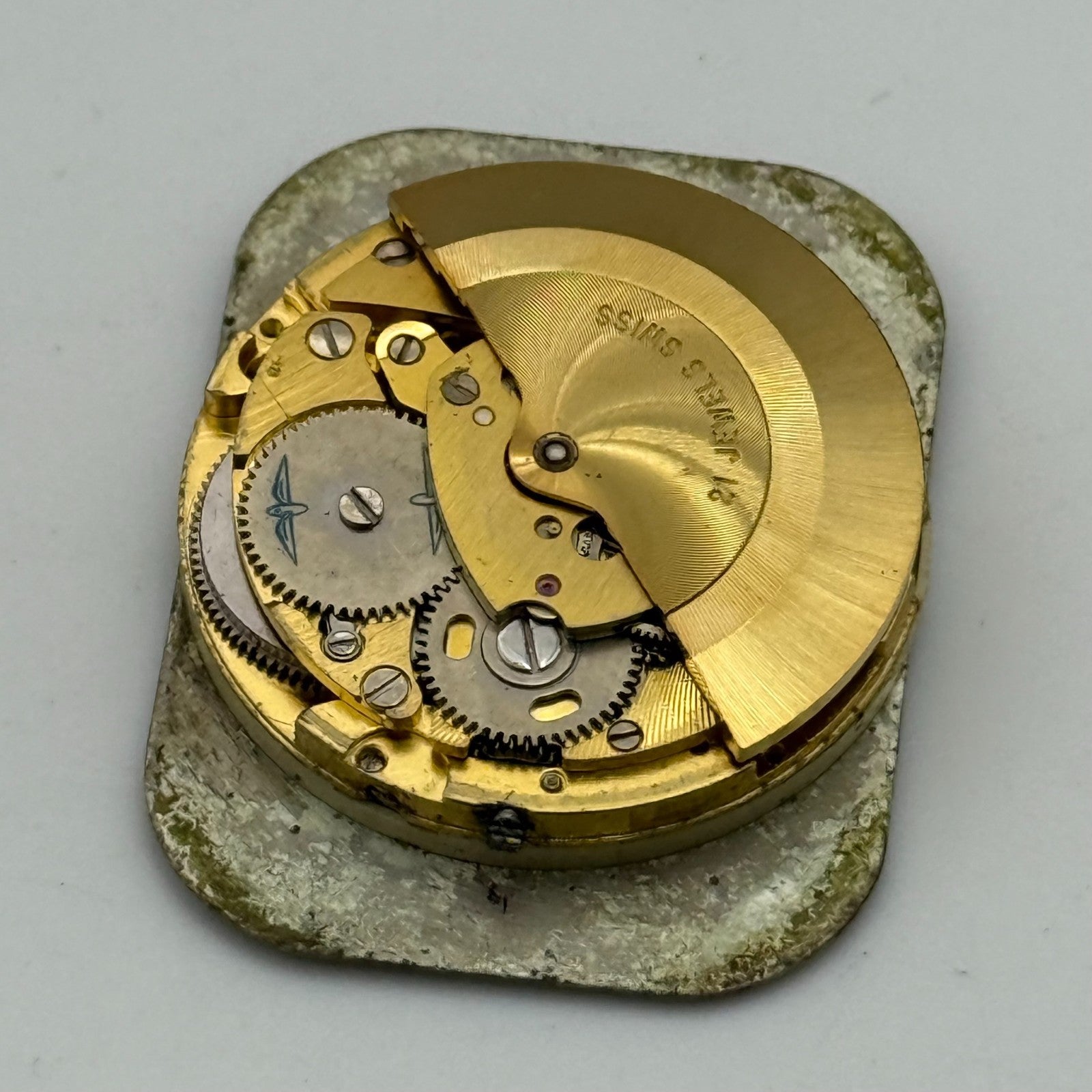 38mm Men’s Rare Vintage Rotary TV Case Automatic Swiss Date Watch PARTS REPAIR