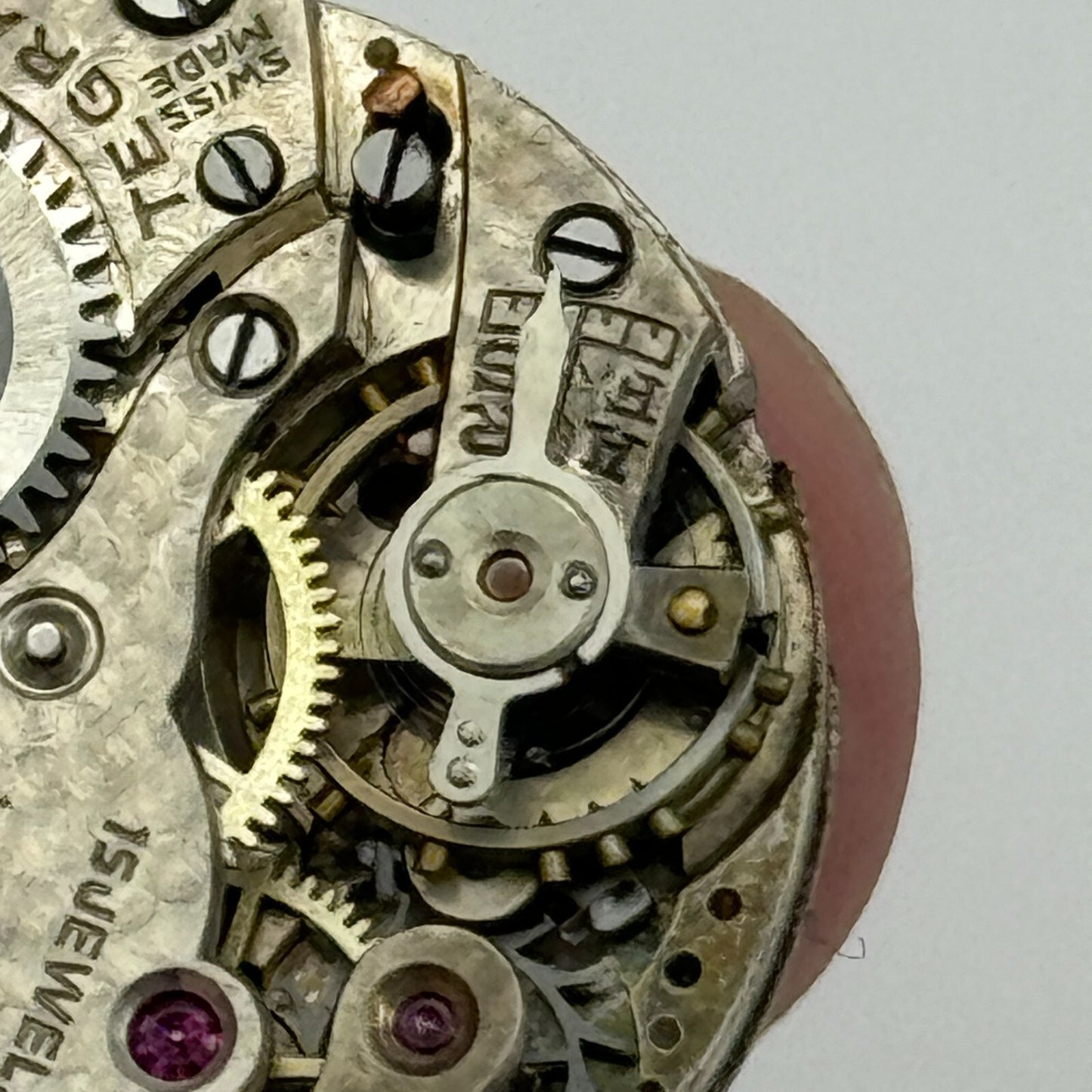 23.7mm Tegra 15 Jewels Swiss Porcelain Dial Trench Watch Movement Manual Wind