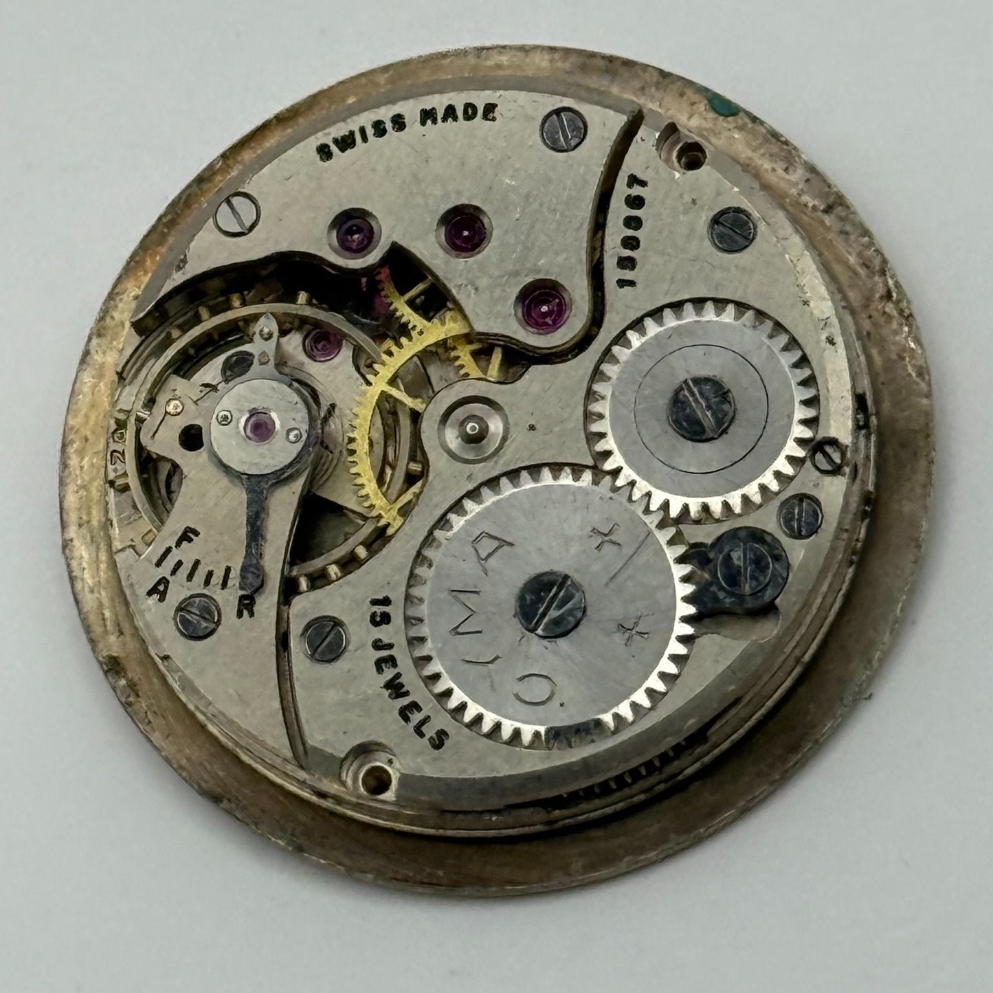 Cyma 162 Watch Movement Manual Wind Vintage Swiss 15 Jewels Parts Repair 23.5mm