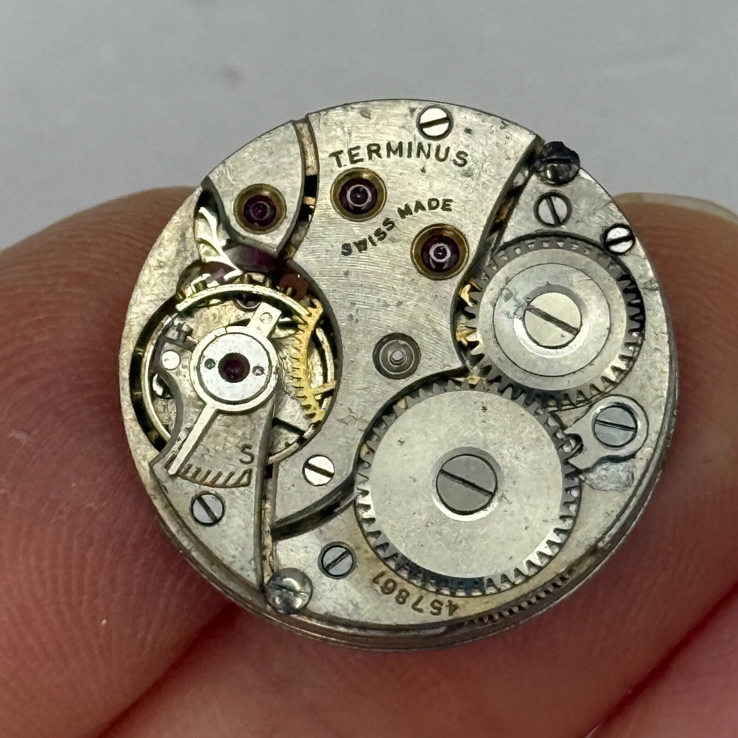 21.9mm Vintage Terminus High Grade Swiss Manual Wind Watch Movement PARTS