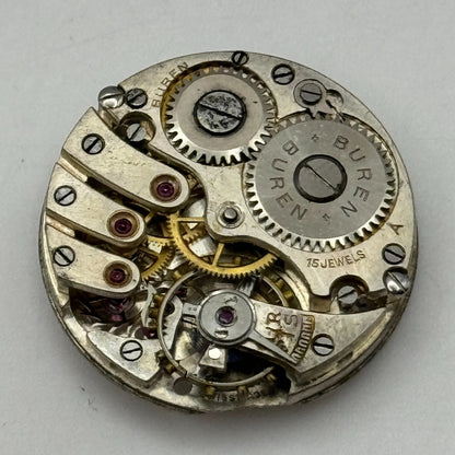 23.6mm Buren A Grand Prix 10 1/2N Manual Wind Swiss Watch Movement PARTS SPARES