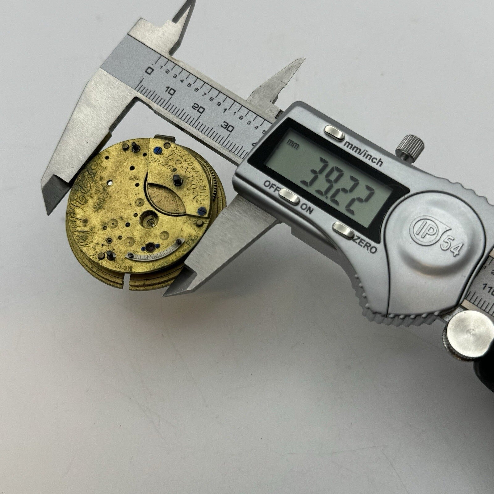 44.7mm J B Yabsley Ludgate Hill London Pocket Watch Movement FOR PARTS