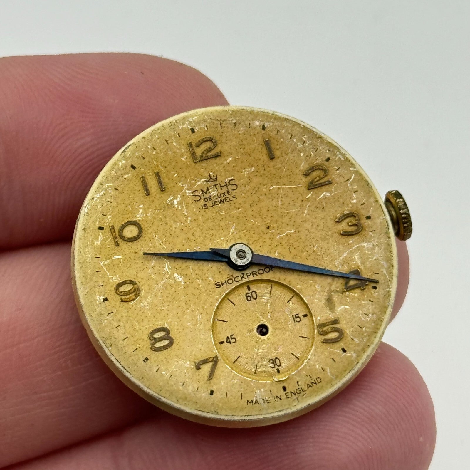 29.2mm Mens Running Smiths De Luxe Cal 44 Shockproof Swiss Watch Movement PARTS