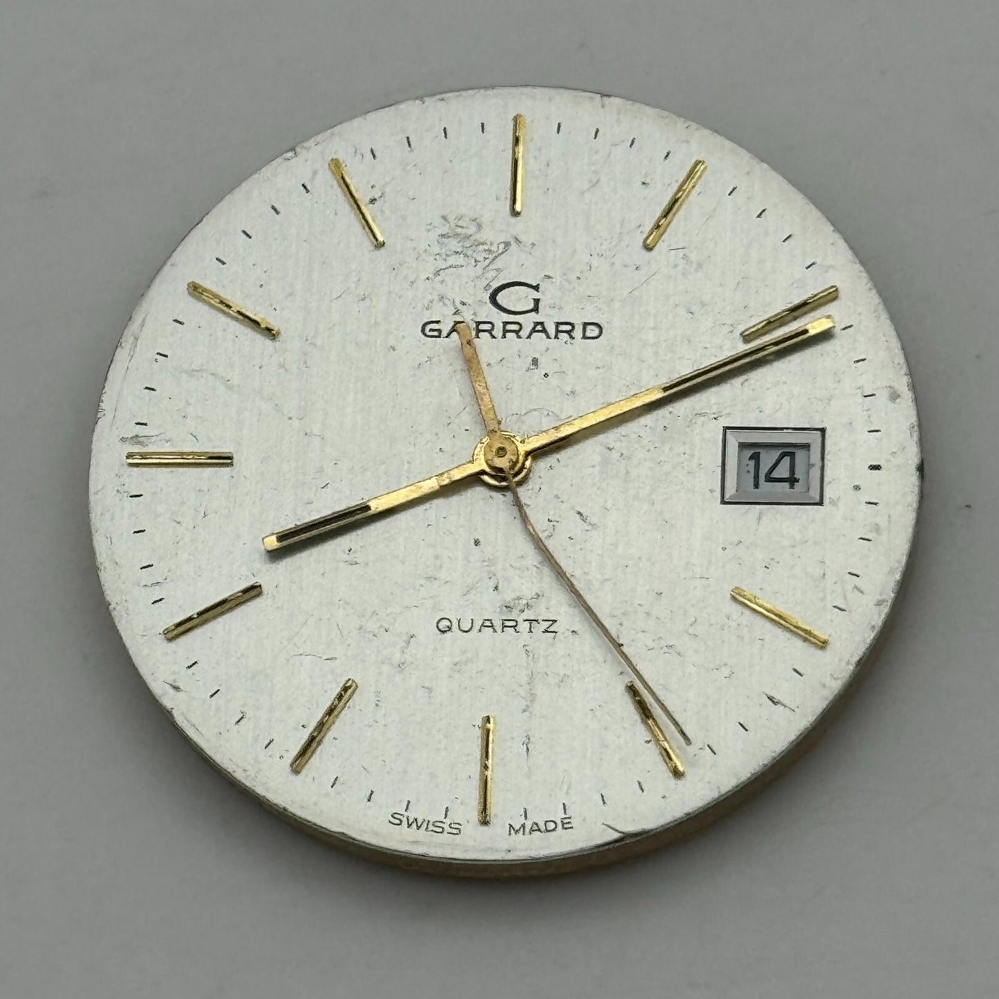 31.5mm Men’s Garrard ETA 555.115 Quartz Watch Movement Vintage PARTS SPARES