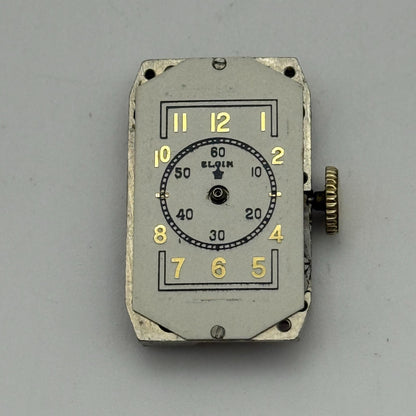 Running 1938 Vintage 18/0s Elgin 522 Model 1 American Watch Movement FOR PARTS