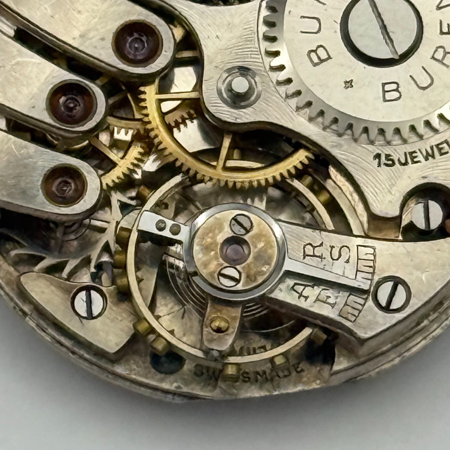 Buren Grand Prix Good Balance Watch Movement Manual Wind Vintage Parts 23.7mm