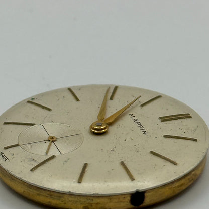 AS 1002 984 Watch Movement Mappin Manual Wind Vintage Swiss Parts Repair 28.6mm