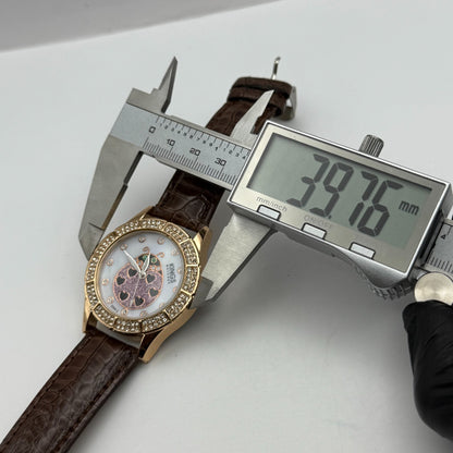 39mm Working Kings Jewelled Lady Bird 6544-3 Quartz Watch 9 Inches New Battery