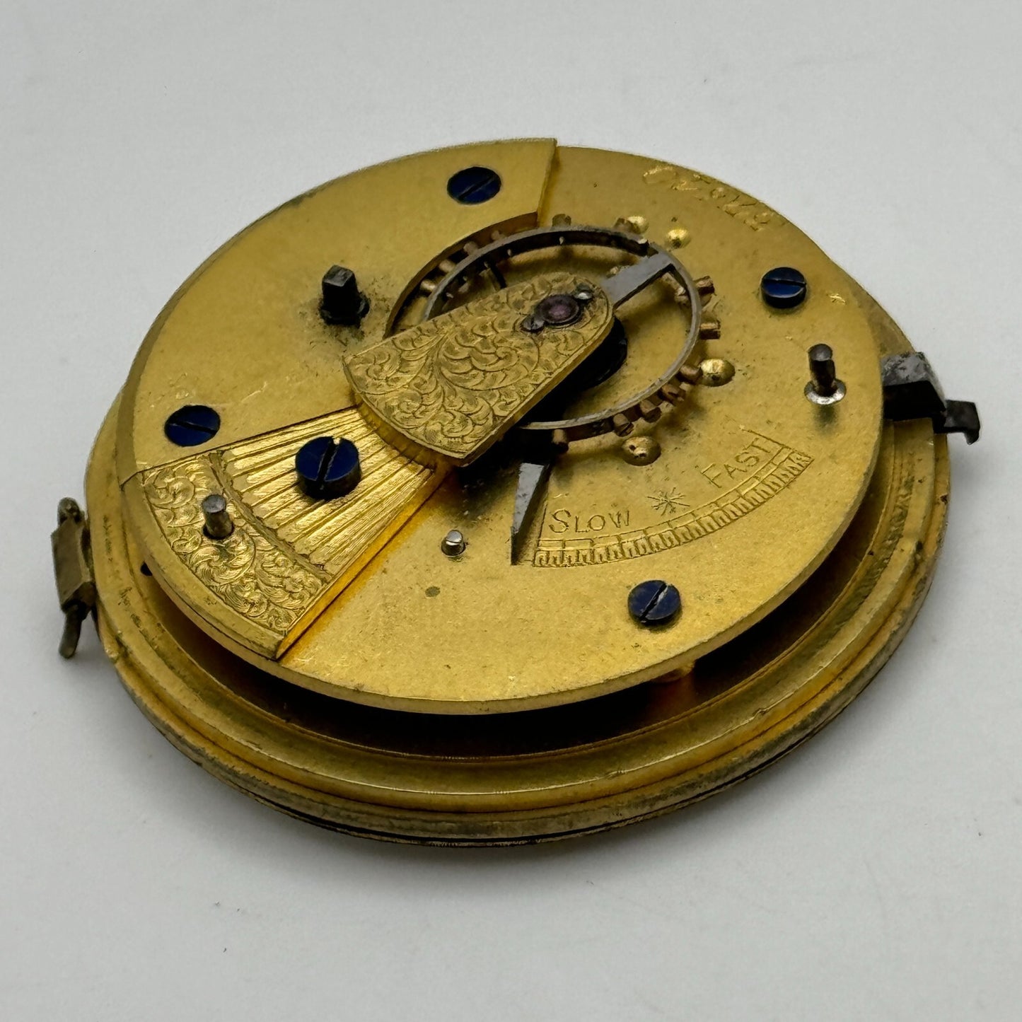 Antique 50mm Good Quality English Pocket Watch Movement Unidentified PARTS SPARE