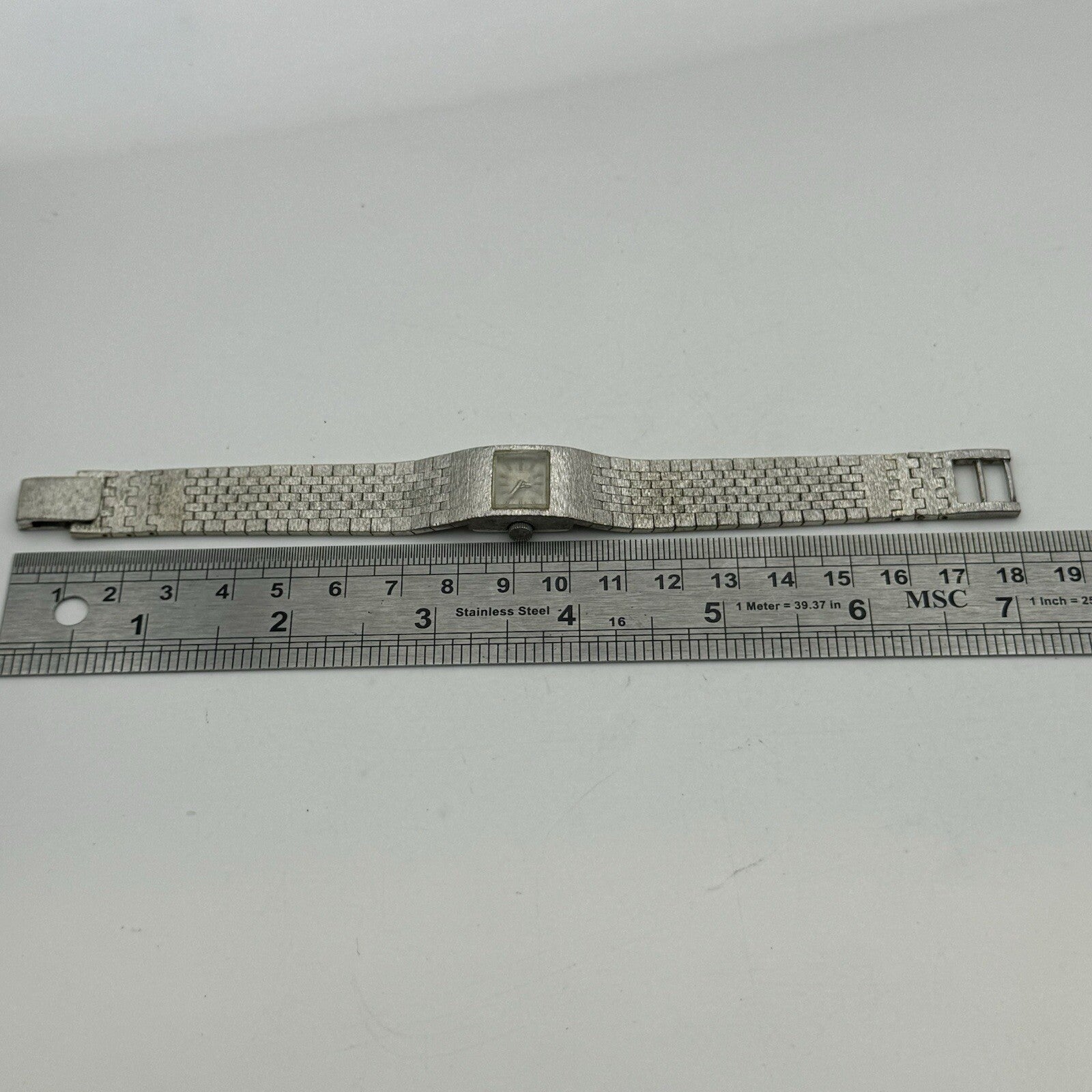 16mm Ladies Rotary Silver Tone Swiss Manual Wind Vintage Watch NOT KEEPING TIME