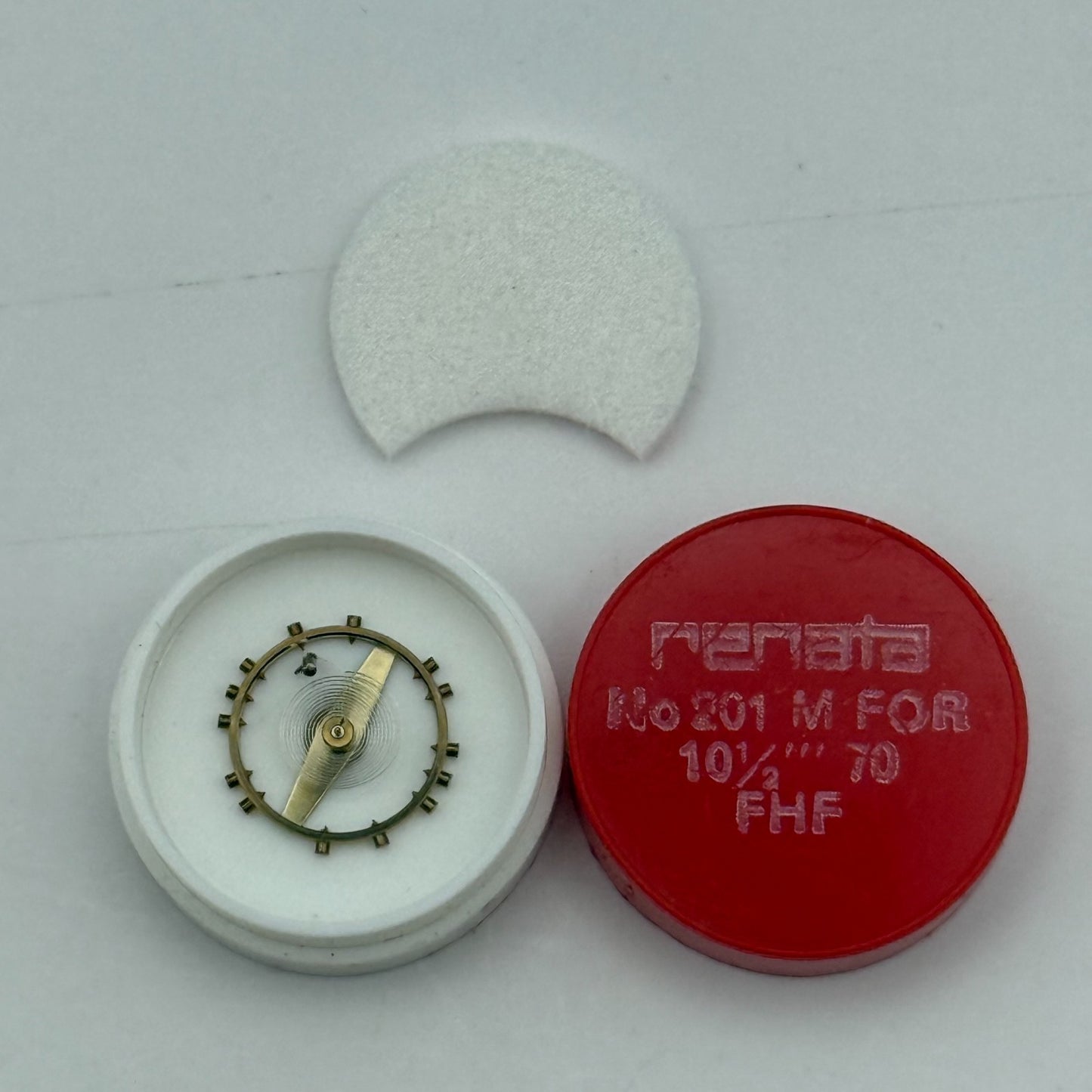 FHF 70 Balance Wheel Complete And Spring 10 1/2''' 201 M Watch Movement Parts 